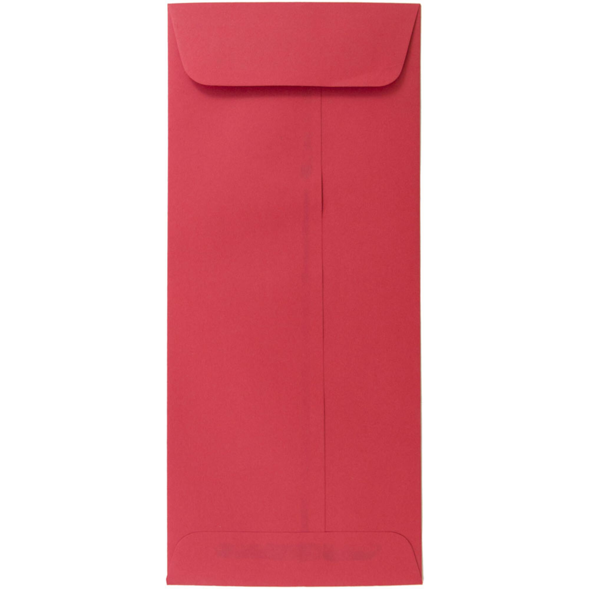JAM Paper #10 Brite Hue Christmas Red Policy Business Premium Envelopes, 25ct.